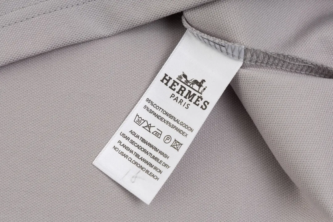 2025New Arrival HERMES/ T ， ，Classic ， Breathable Polo ！ ， polo ，Classic ， Versatile ， ， ！， ， Breathable， ， ， ， ， Premium ！ ：Gray Size:M-3XL